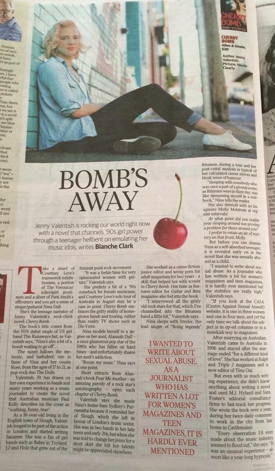 Cherry Bomb in the Courier Mail